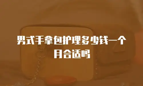 男式手拿包护理多少钱一个月合适吗