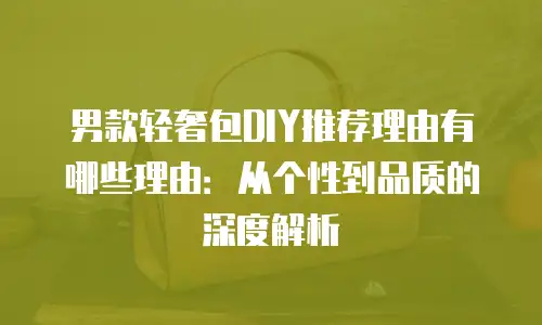 男款轻奢包DIY推荐理由有哪些理由：从个性到品质的深度解析