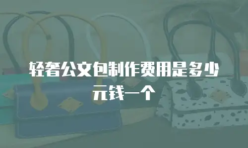 轻奢公文包制作费用是多少元钱一个