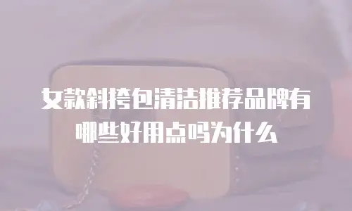 女款斜挎包清洁推荐品牌有哪些好用点吗为什么