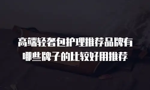 高端轻奢包护理推荐品牌有哪些牌子的比较好用推荐
