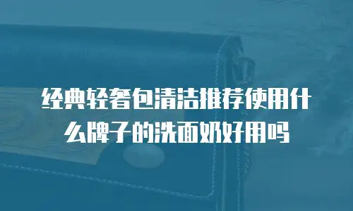 经典轻奢包清洁推荐使用什么牌子的洗面奶好用吗