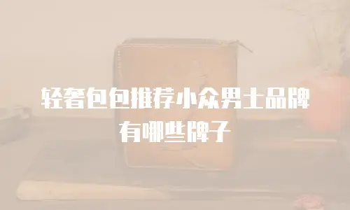 轻奢包包推荐小众男士品牌有哪些牌子