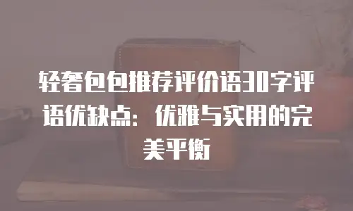 轻奢包包推荐评价语30字评语优缺点：优雅与实用的完美平衡
