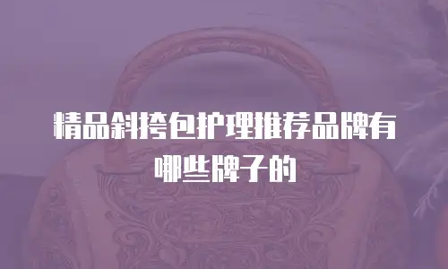 精品斜挎包护理推荐品牌有哪些牌子的