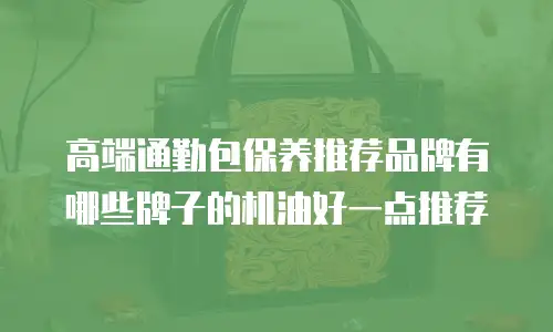 高端通勤包保养推荐品牌有哪些牌子的机油好一点推荐