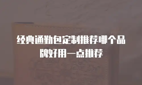 经典通勤包定制推荐哪个品牌好用一点推荐