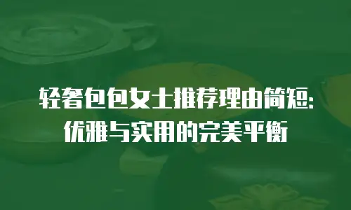 轻奢包包女士推荐理由简短：优雅与实用的完美平衡