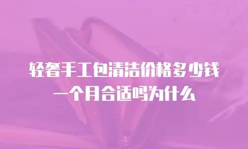 轻奢手工包清洁价格多少钱一个月合适吗为什么