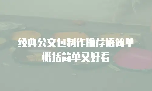经典公文包制作推荐语简单概括简单又好看