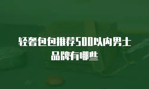 轻奢包包推荐500以内男士品牌有哪些