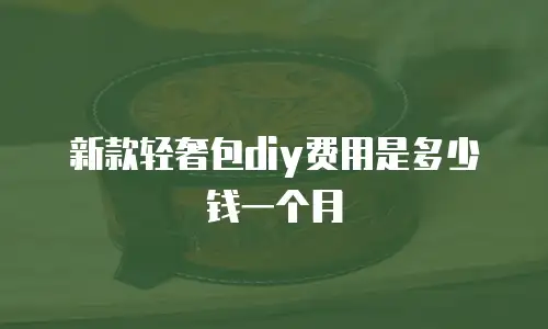 新款轻奢包diy费用是多少钱一个月