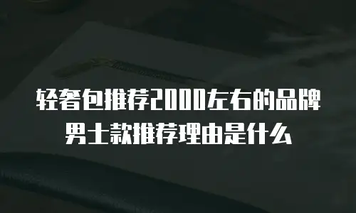 轻奢包推荐2000左右的品牌男士款推荐理由是什么