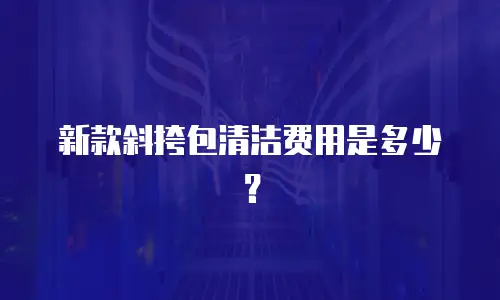 新款斜挎包清洁费用是多少？
