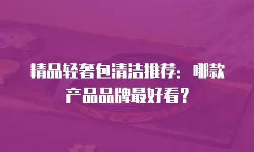 精品轻奢包清洁推荐：哪款产品品牌最好看？