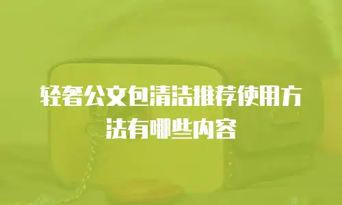 轻奢公文包清洁推荐使用方法有哪些内容