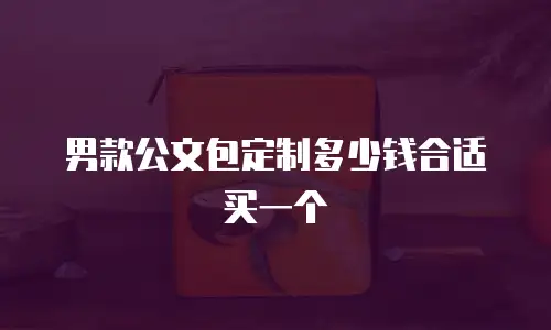 男款公文包定制多少钱合适买一个