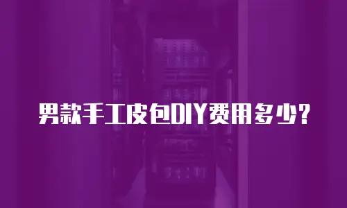 男款手工皮包DIY费用多少？