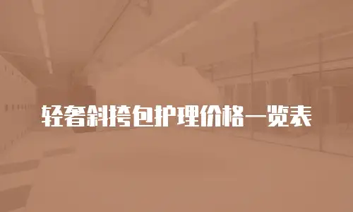 轻奢斜挎包护理价格一览表