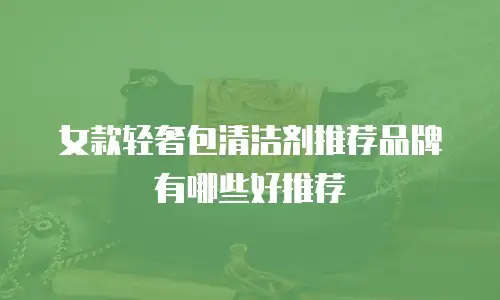 女款轻奢包清洁剂推荐品牌有哪些好推荐