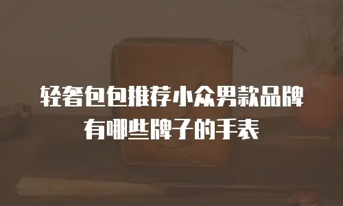 轻奢包包推荐小众男款品牌有哪些牌子的手表