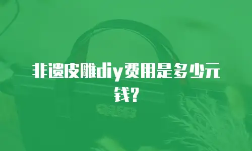 非遗皮雕diy费用是多少元钱？