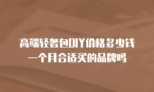 高端轻奢包DIY价格多少钱一个月合适买的品牌吗