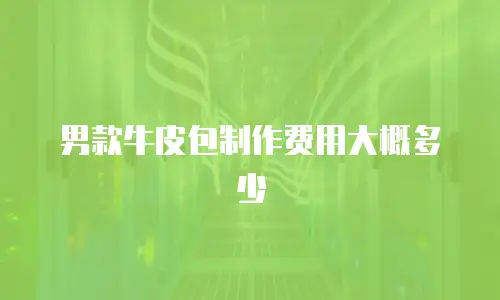 男款牛皮包制作费用大概多少
