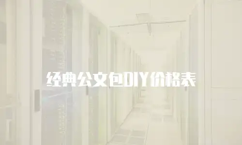 经典公文包DIY价格表