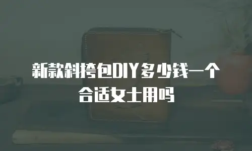 新款斜挎包DIY多少钱一个合适女士用吗