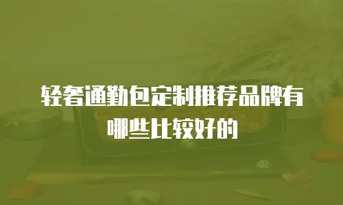 轻奢通勤包定制推荐品牌有哪些比较好的