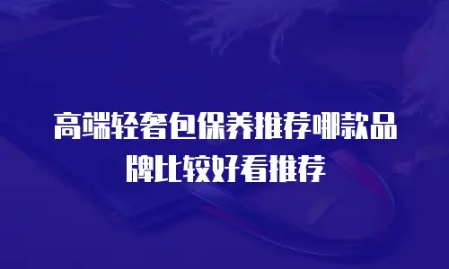高端轻奢包保养推荐哪款品牌比较好看推荐