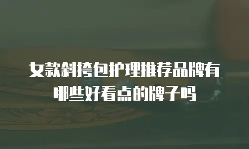 女款斜挎包护理推荐品牌有哪些好看点的牌子吗
