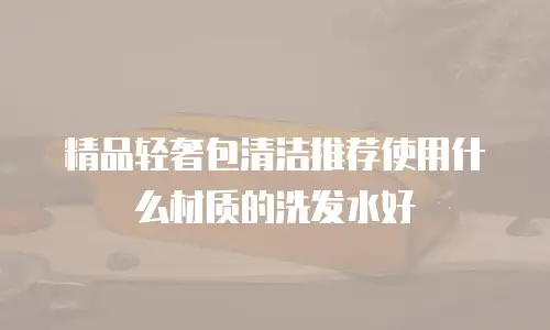 精品轻奢包清洁推荐使用什么材质的洗发水好