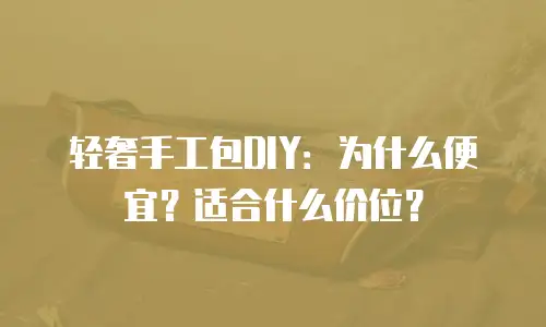 轻奢手工包DIY：为什么便宜？适合什么价位？
