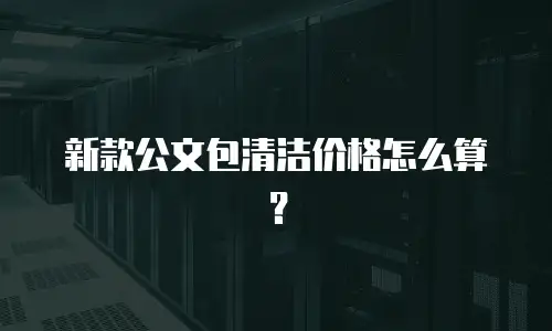 新款公文包清洁价格怎么算？