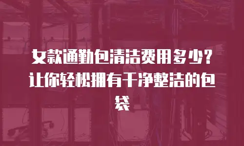 女款通勤包清洁费用多少？让你轻松拥有干净整洁的包袋