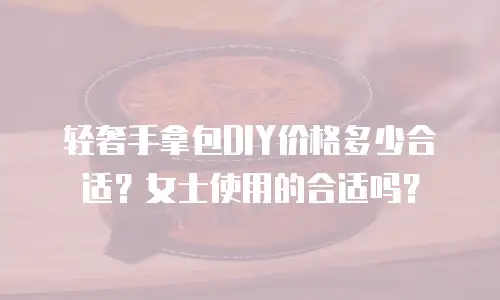 轻奢手拿包DIY价格多少合适？女士使用的合适吗？