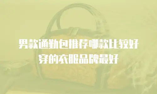 男款通勤包推荐哪款比较好穿的衣服品牌最好