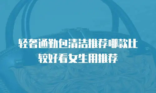 轻奢通勤包清洁推荐哪款比较好看女生用推荐