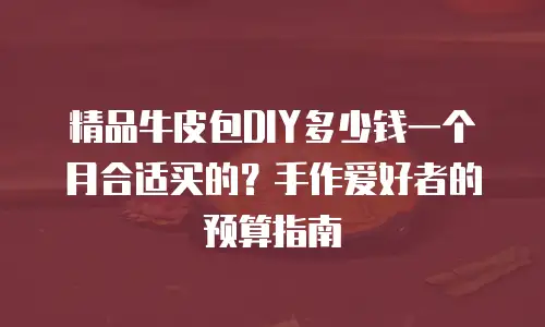 精品牛皮包DIY多少钱一个月合适买的？手作爱好者的预算指南