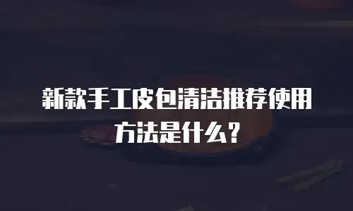 新款手工皮包清洁推荐使用方法是什么？