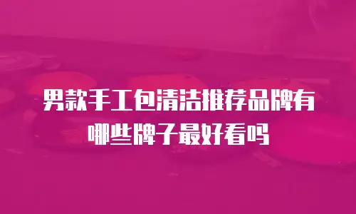 男款手工包清洁推荐品牌有哪些牌子最好看吗