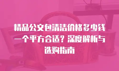 精品公文包清洁价格多少钱一个平方合适？深度解析与选购指南