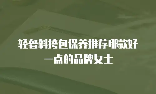轻奢斜挎包保养推荐哪款好一点的品牌女士