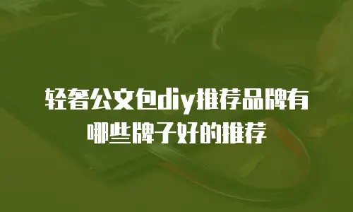 轻奢公文包diy推荐品牌有哪些牌子好的推荐