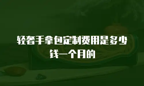轻奢手拿包定制费用是多少钱一个月的