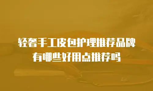 轻奢手工皮包护理推荐品牌有哪些好用点推荐吗
