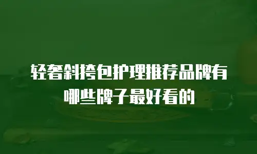 轻奢斜挎包护理推荐品牌有哪些牌子最好看的