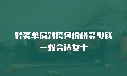 轻奢单肩斜挎包价格多少钱一双合适女士